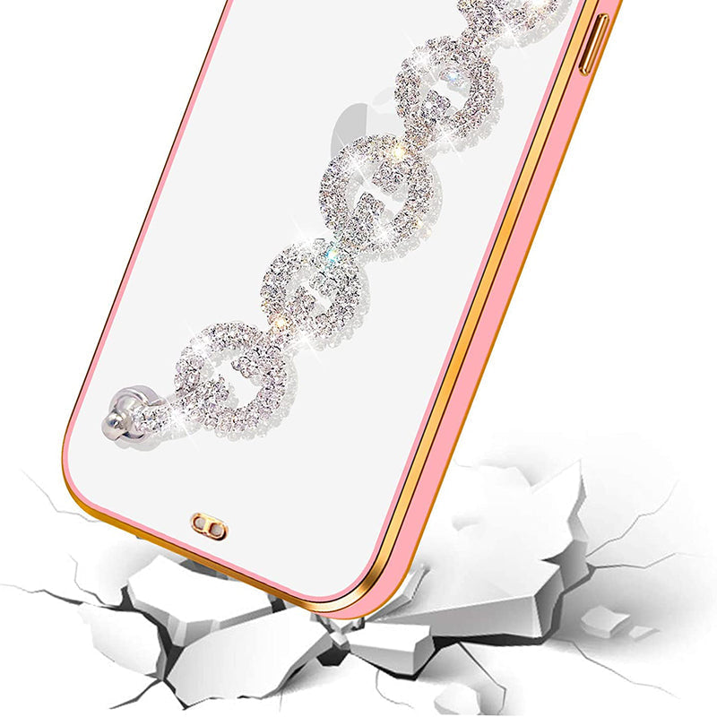 Transparente iPhone Handyhülle Mit Diamantkette