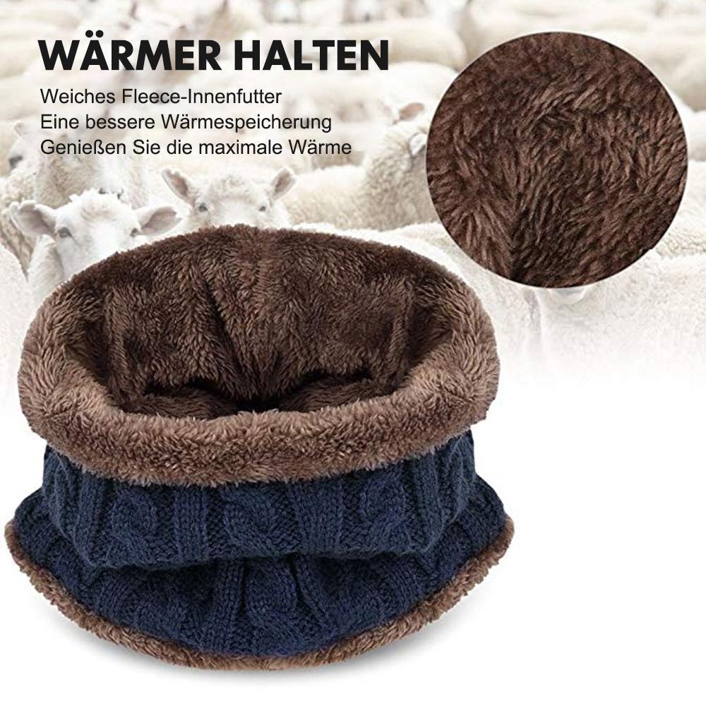 Warme Strickmütze mit Schal(Damen und Herren)