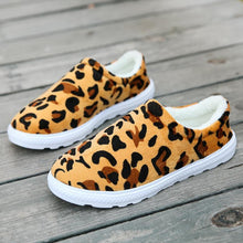 Laden Sie das Bild in den Galerie-Viewer, Unisex Leopard Flache Baumwollschuhe, bequeme Hausschuhe