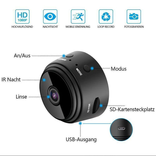 Wohnmobil-Anhänger-Rückfahrkamera-1080p magnetische WiFi Mini Kamera