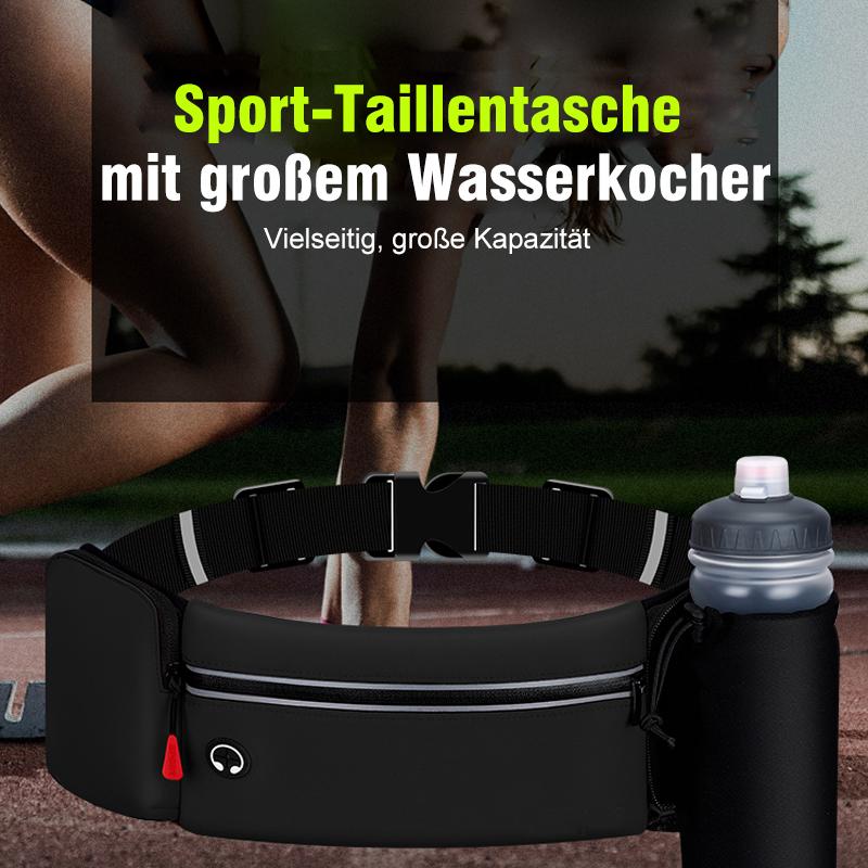 Sport-Taillentasche mit großem Wasserkocher im Freien