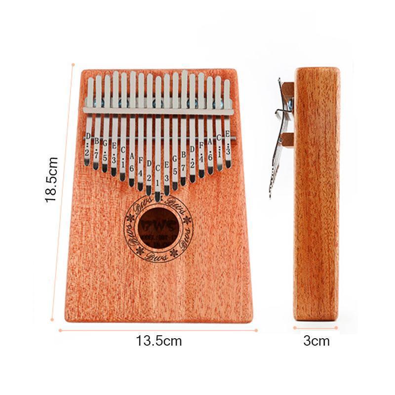 Kalimba Daumenklavier Thumb Piano, 17 Schlüssel