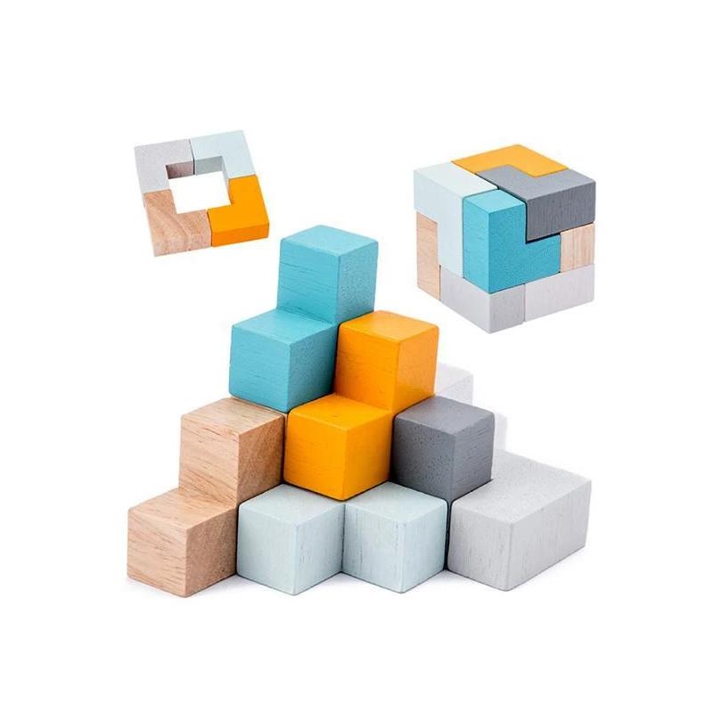 Rubiks Würfel-Puzzle-Blöcke mit Eisenbox