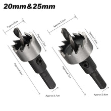 Laden Sie das Bild in den Galerie-Viewer, 5PCS Carbide Spitze HSS Bohrer Lochsäge Set Edelstahl Metall Legierung 16-30mm