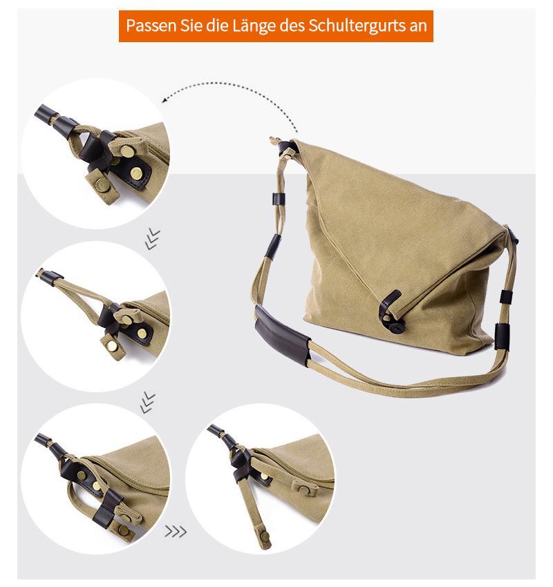 Modische literarische retro Segeltuchtasche