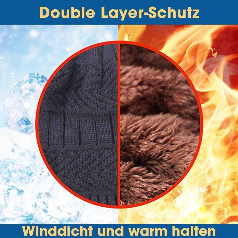 Warme Strickmütze mit Schal(Damen und Herren)