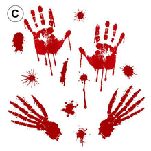 Laden Sie das Bild in den Galerie-Viewer, Halloween Blut Hand Fußabdrücke Wandaufkleber