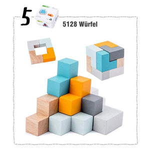 Rubiks Würfel-Puzzle-Blöcke mit Eisenbox