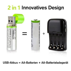 USB wiederaufladbare AA-Batterien